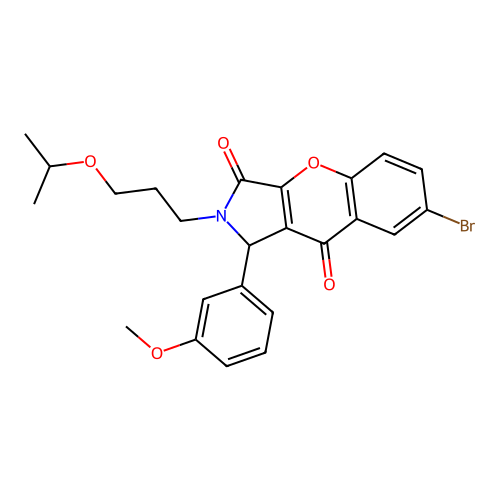 7-bromo-2-(3-isopropoxypropyl)-1-(3-methoxyphenyl)-1,2-dihydrochromeno[2,3-c]pyrrole-3,9-dione structure