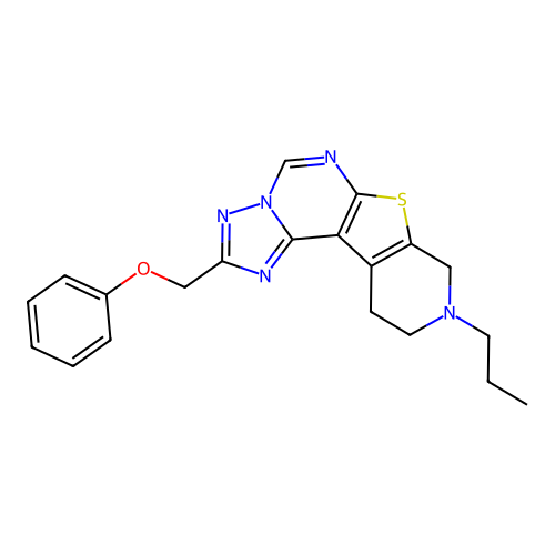 2-(phenoxymethyl)-9-propyl-8,9,10,11-tetrahydropyrido[4',3':4,5]thieno[3,2-e][1,2,4]triazolo[1,5-c]pyrimidine structure