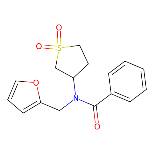 N-(1,1-dioxidotetrahydrothiophen-3-yl)-N-(furan-2-ylmethyl)benzamide structure