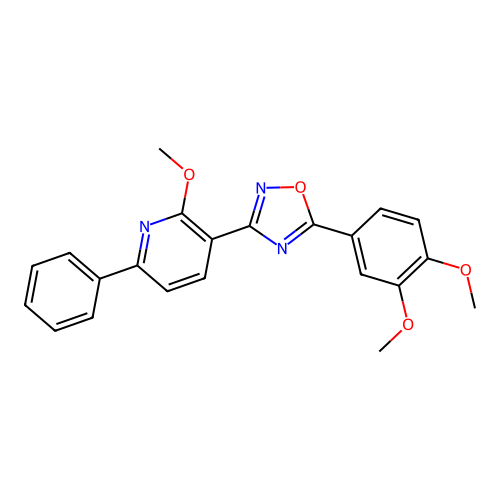 5-(3,4-Dimethoxyphenyl)-3-(2-methoxy-6-phenylpyridin-3-yl)-1,2,4-oxadiazole structure