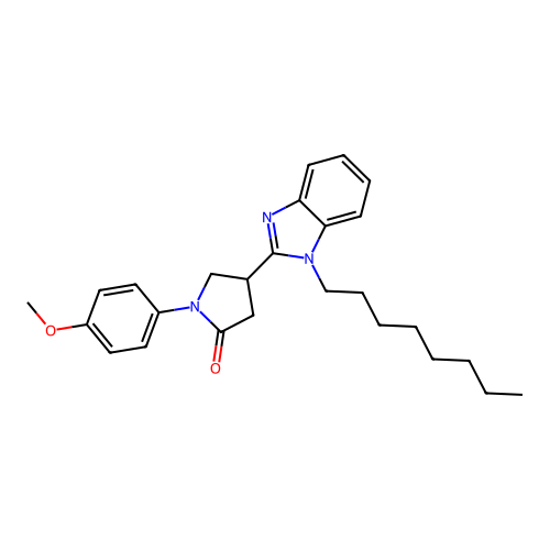 1-(4-methoxyphenyl)-4-(1-octyl-1H-benzimidazol-2-yl)pyrrolidin-2-one structure