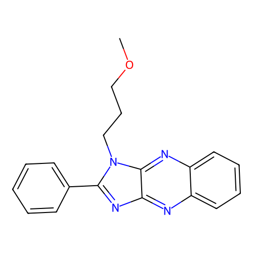 1-(3-methoxypropyl)-2-phenyl-1H-imidazo[4,5-b]quinoxaline structure