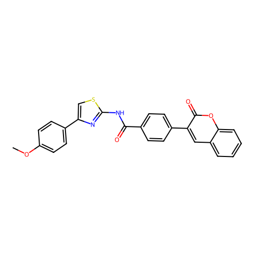 N-[4-(4-methoxyphenyl)-1,3-thiazol-2-yl]-4-(2-oxo-2H-chromen-3-yl)benzamide structure