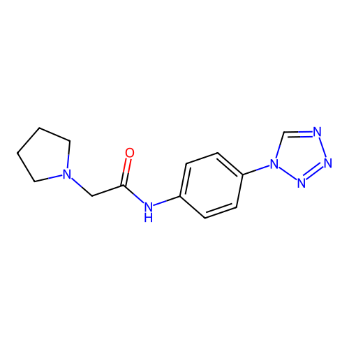 N-[4-(1H-Tetrazol-1-yl)phenyl]-1-pyrrolidineacetamide structure
