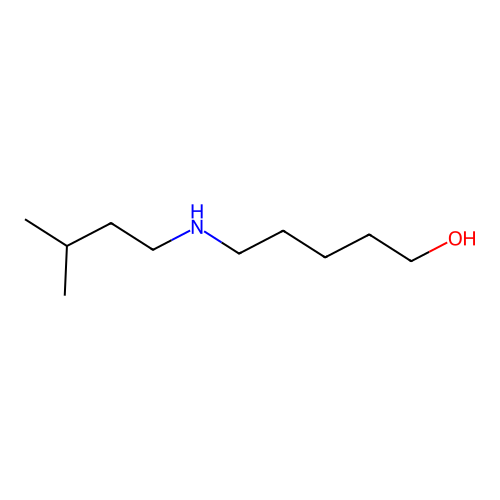 5-[(3-Methylbutyl)amino]pentan-1-ol structure