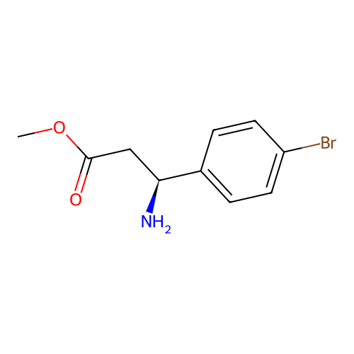 methyl (3S)-3-amino-3-(4-bromophenyl)propanoate structure