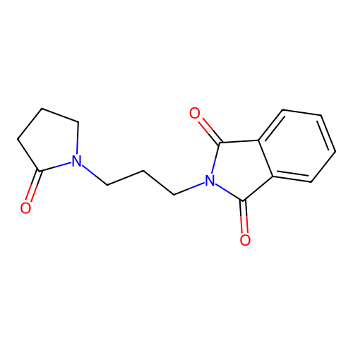 2-[3-(2-Oxopyrrolidin-1-yl)propyl]isoindole-1,3-dione structure