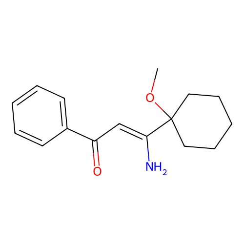 3-Amino-3-(1-methoxycyclohexyl)-1-phenylprop-2-en-1-one structure
