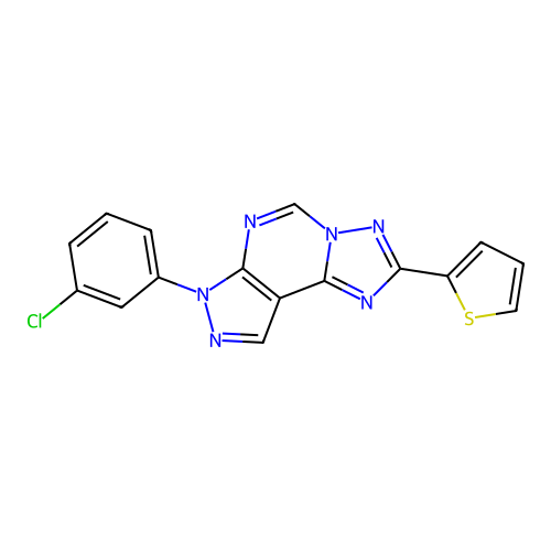 C16H9ClN6S structure