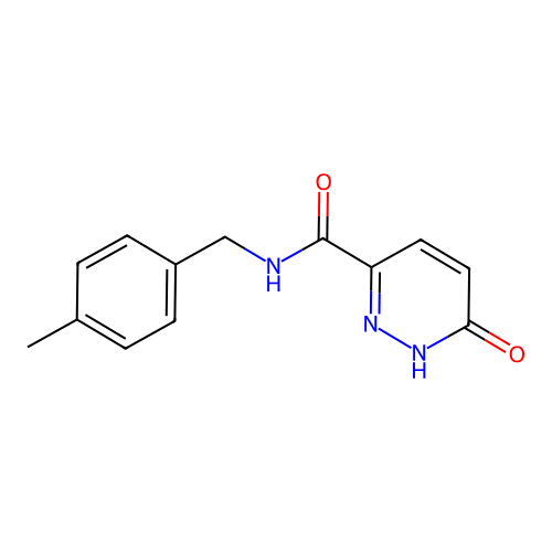 N-(4-methylbenzyl)-6-oxo-1,6-dihydropyridazine-3-carboxamide structure
