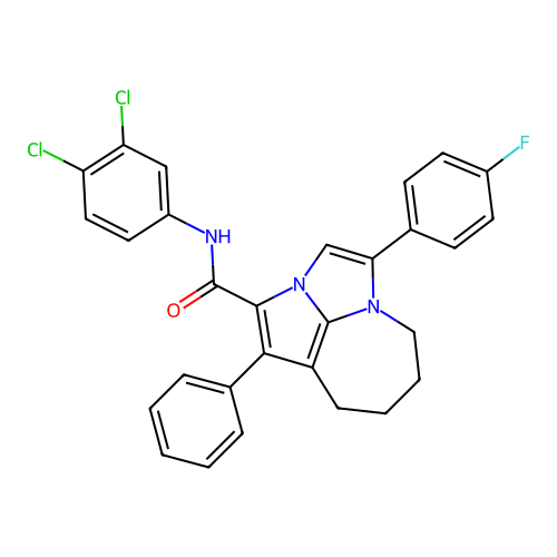 C29H22Cl2FN3O structure