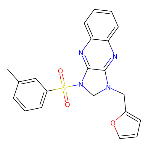1-(furan-2-ylmethyl)-3-(3-methylphenyl)sulfonyl-2H-imidazo[4,5-b]quinoxaline structure