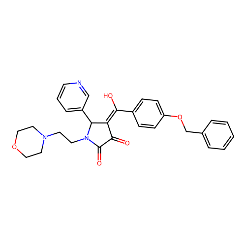 4-[4-(benzyloxy)benzoyl]-3-hydroxy-1-[2-(morpholin-4-yl)ethyl]-5-(pyridin-3-yl)-2,5-dihydro-1H-pyrrol-2-one structure