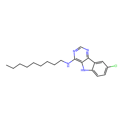 8-chloro-N-nonyl-5H-pyrimido[5,4-b]indol-4-amine structure