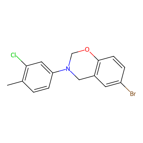 6-bromo-3-(3-chloro-4-methylphenyl)-3,4-dihydro-2H-1,3-benzoxazine structure