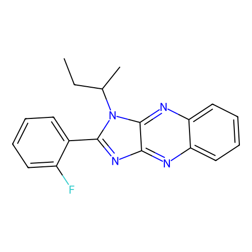 1-(butan-2-yl)-2-(2-fluorophenyl)-1H-imidazo[4,5-b]quinoxaline structure