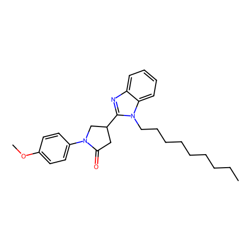 1-(4-methoxyphenyl)-4-(1-nonyl-1H-benzimidazol-2-yl)pyrrolidin-2-one structure