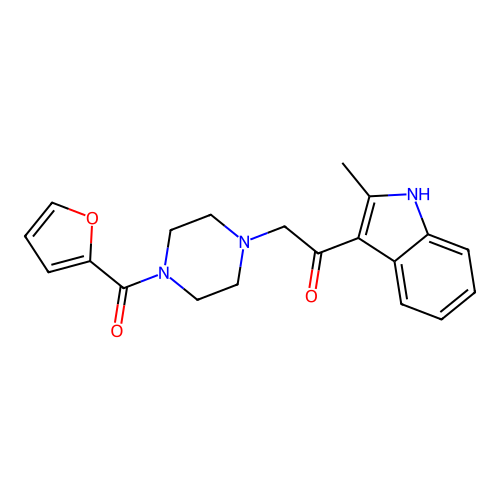 2-(4-(furan-2-carbonyl)piperazin-1-yl)-1-(2-methyl-1H-indol-3-yl)ethanone structure