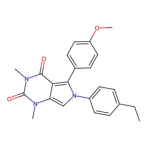 6-(4-ethylphenyl)-5-(4-methoxyphenyl)-1,3-dimethyl-1H-pyrrolo[3,4-d]pyrimidine-2,4(3H,6H)-dione structure