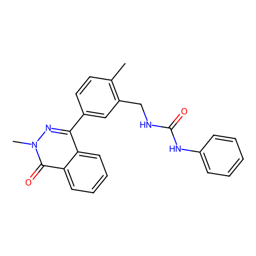 1-(2-Methyl-5-(3-methyl-4-oxo-3,4-dihydrophthalazin-1-yl)benzyl)-3-phenylurea structure
