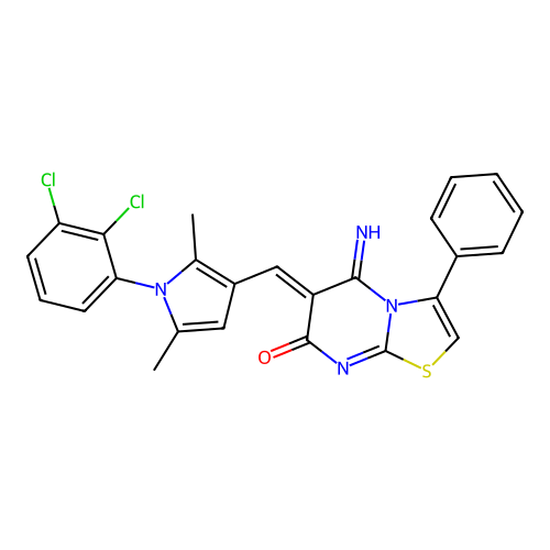 C25H18Cl2N4OS structure