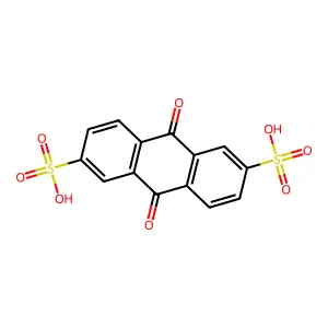 Anthraquinone-2,6-disulfonate structure