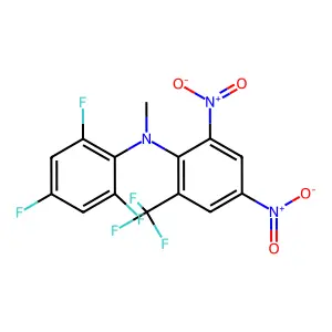 Benzenamine, N-(2,4-dinitro-6-(trifluoromethyl)phenyl)-2,4,6-trifluoro-N-methyl- structure