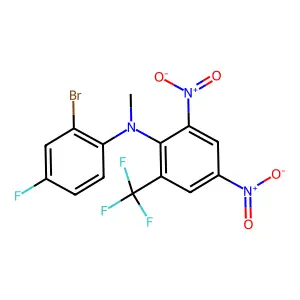 N-(2-Bromo-4-fluorophenyl)-N-methyl-2,4-dinitro-6-(trifluoromethyl)aniline structure