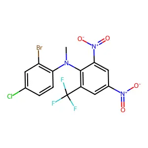 N-(2-Bromo-4-chlorophenyl)-N-methyl-2,4-dinitro-6-(trifluoromethyl)aniline structure