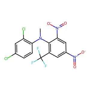 Benzenamine, N-(2,4-dichlorophenyl)-N-methyl-2,4-dinitro-6-(trifluoromethyl)- structure