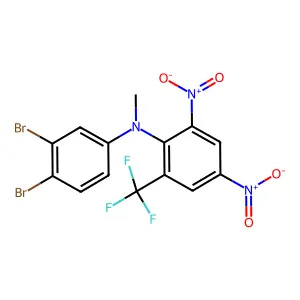 Benzenamine, N-(3,4-dibromophenyl)-N-methyl-2,4-dinitro-6-(trifluoromethyl)- structure