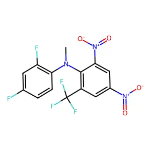 Benzenamine, N-(2,4-difluorophenyl)-N-methyl-2,4-dinitro-6-(trifluoromethyl)- structure