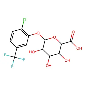 beta-D-Glucopyranosiduronic acid, 2-chloro-5-(trifluoromethyl)phenyl structure