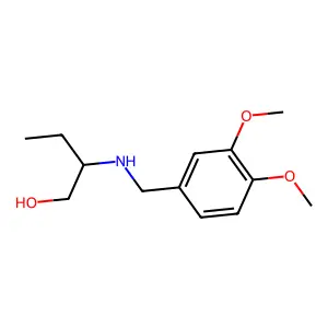 2-((3,4-Dimethoxybenzyl)amino)butan-1-ol structure
