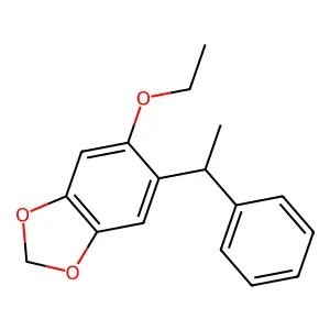 1,3-Benzodioxole, 5-ethoxy-6-(1-phenylethyl)- structure