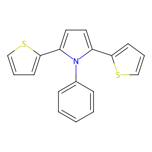 1-Phenyl-2,5-di-2-thienyl-1H-pyrrole structure