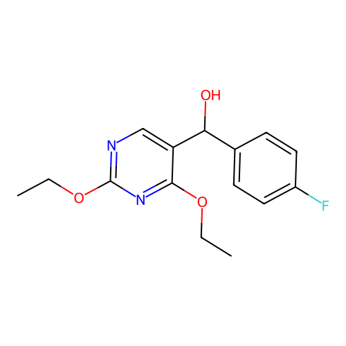 (2,4-Diethoxypyrimidin-5-yl)(4-fluorophenyl)methanol structure