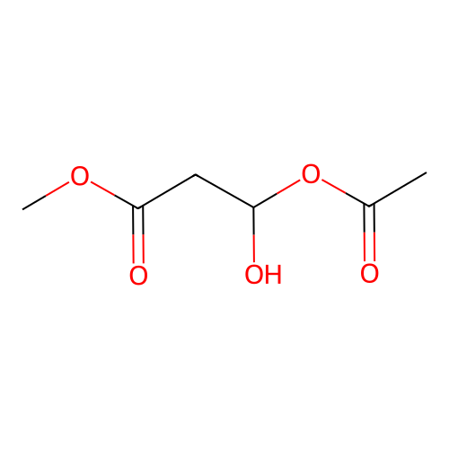 Propanoic acid, 3-(acetyloxy)-3-hydroxy-, methyl ester structure