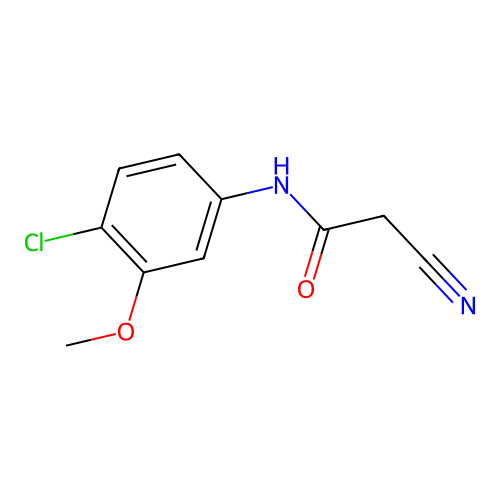 N-(4-chloro-3-methoxyphenyl)-2-cyanoacetamide structure