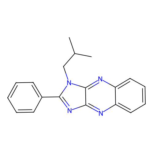 1-(2-methylpropyl)-2-phenyl-1H-imidazo[4,5-b]quinoxaline structure