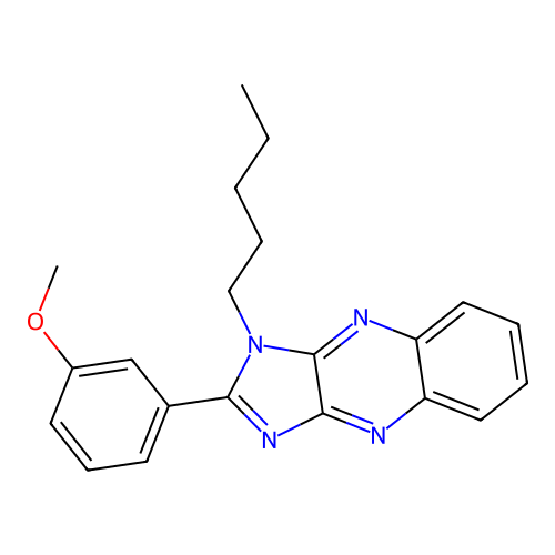 2-(3-methoxyphenyl)-1-pentyl-1H-imidazo[4,5-b]quinoxaline structure