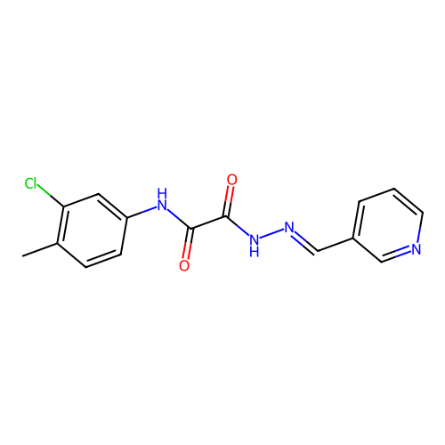 N-(3-Chloro-4-methylphenyl)-2-oxo-2-(2-(3-pyridinylmethylene)hydrazino)acetamide structure