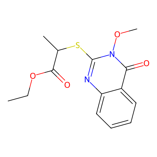 Ethyl 2-[(3-methoxy-4-oxo-3,4-dihydroquinazolin-2-yl)sulfanyl]propanoate structure