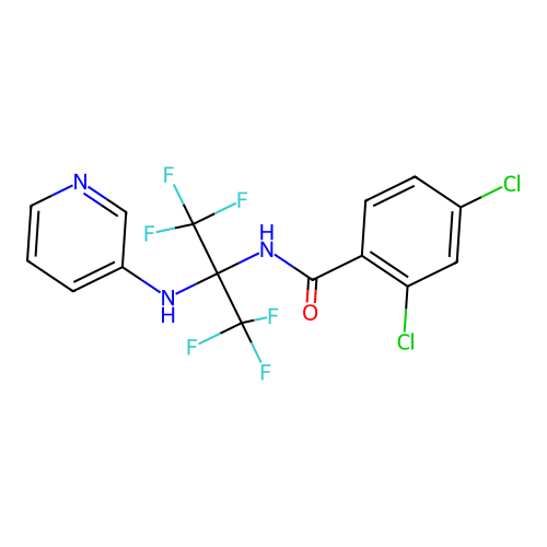 C15H9Cl2F6N3O structure