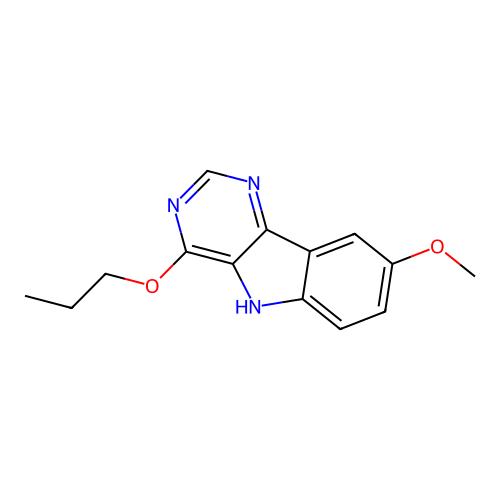 8-Methoxy-4-propoxy-5H-pyrimido[5,4-b]indole structure