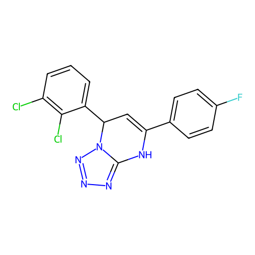 7-(2,3-Dichlorophenyl)-5-(4-fluorophenyl)-4,7-dihydrotetrazolo[1,5-a]pyrimidine structure