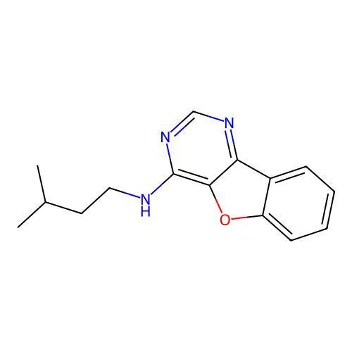 N-(3-methylbutyl)[1]benzofuro[3,2-d]pyrimidin-4-amine structure
