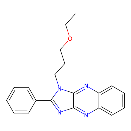 1-(3-ethoxypropyl)-2-phenyl-1H-imidazo[4,5-b]quinoxaline structure