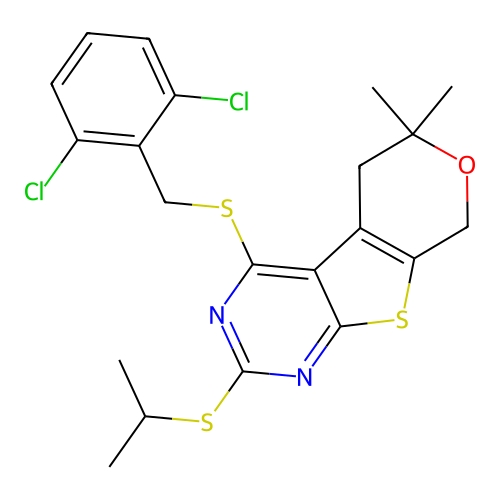 C21H22Cl2N2OS3 structure