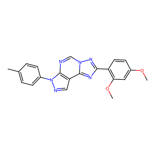 2-(2,4-dimethoxyphenyl)-7-(p-tolyl)-7H-pyrazolo[4,3-e][1,2,4]triazolo[1,5-c]pyrimidine structure
